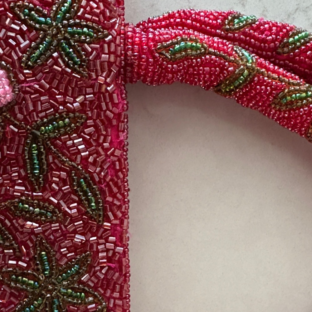 Vintage Floral Beaded Purse - Picture 3 of 6
